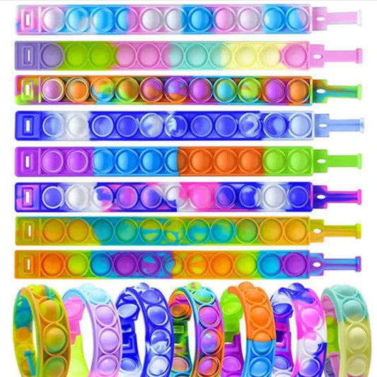 12/24/36PCS Silikone Farverige Bubble Armbånd ! Børn Party Favors, Fødselsdagsgaver, Bryllup Souvenirs, Karneval & Ferie Armbånd