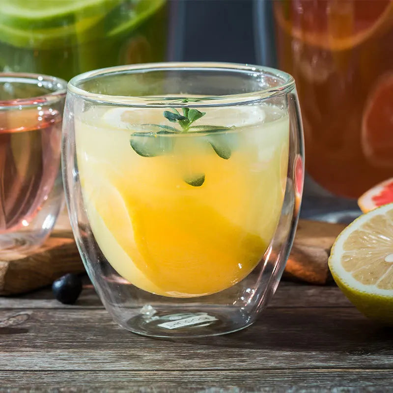 2-18PCS Double Wall High Borosilikat glas Krus Hedebestandig Tea, Kaffe, Mælk og Juice Kopper, Kreativ Bar Drinkware gavesæt