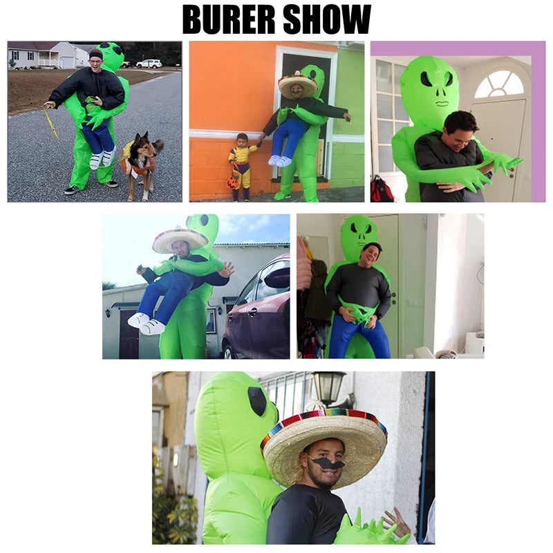 ET-Aliens Inflatable Costume – Scary Monster Cosplay for Adults & Kids, Halloween, Christmas, Thanksgiving, Party, Festival Costume