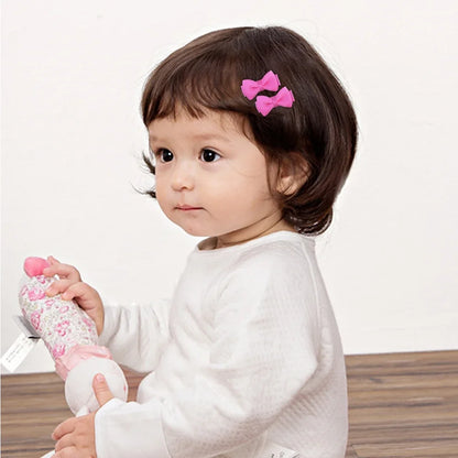 1.2 inches Mini hår buer med klip Solid farver frisure til børn & Baby pige