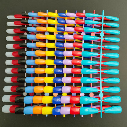 120pcs Tilfældige farver Coffin Falske negle Full Cover Tryk på Nail Tips til Manicure