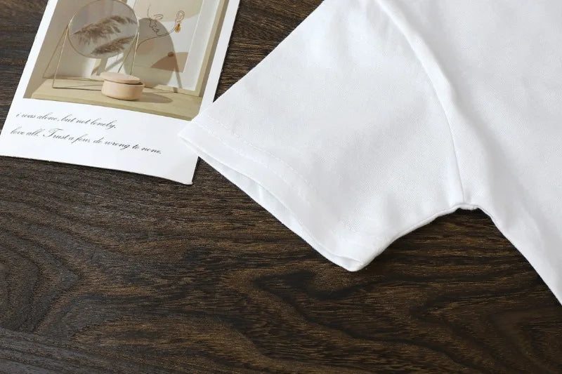 2-10Y Children!Ren bomuld korte ærme Pullover T-shirt ! Baby drenge & piger Sommertoppene