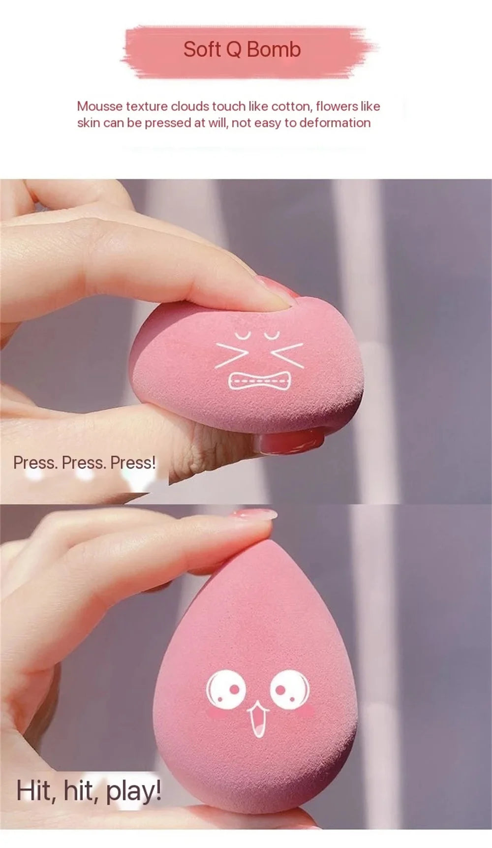 4PCS Makeup Sponge Blender Skønhed æg Kosmetiske Puff Soft Foundation & Powder Svampe til kvinder, Professionelle Skønhedsværktøjer