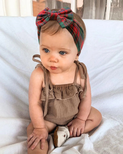 1Pc Baby Nylon hovedtørklæde Håndlavet Blomst Hovedbøjle til Nyfødte piger, Spædbørn Elastisk Hår turban