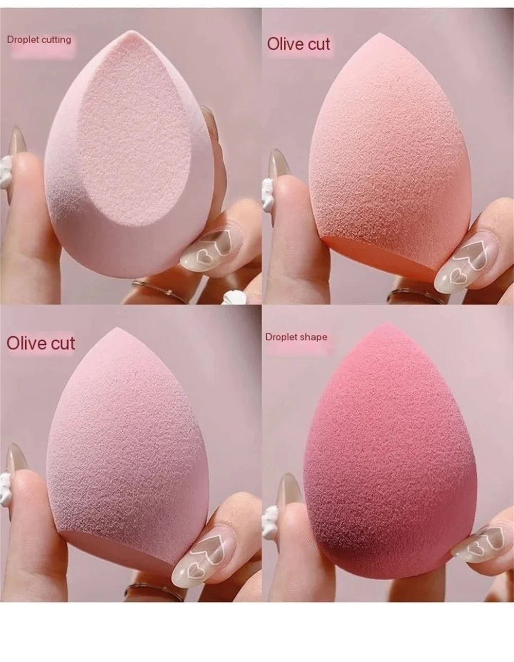 4PCS Makeup Sponge Blender Skønhed æg Kosmetiske Puff Soft Foundation & Powder Svampe til kvinder, Professionelle Skønhedsværktøjer