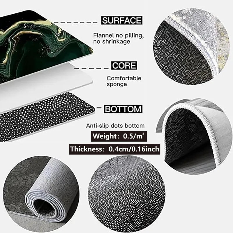 VIKAMA Office Chair Mat Anti-Slip, Wear-Resistent Tæppe til Hjem & Kontorgulvbeskyttelse