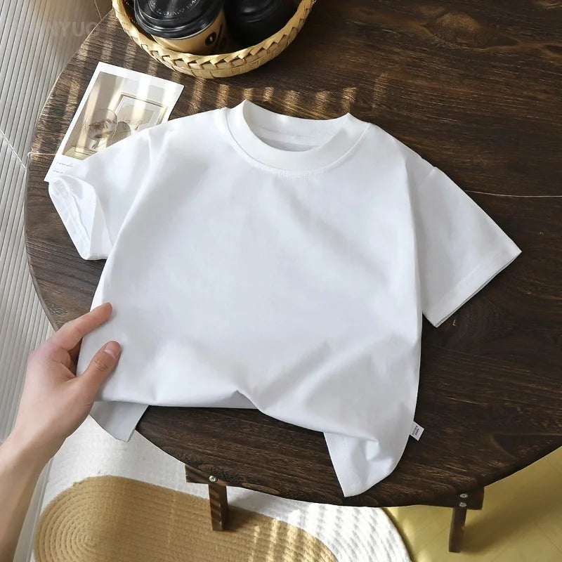 2-10Y Children!Ren bomuld korte ærme Pullover T-shirt ! Baby drenge & piger Sommertoppene