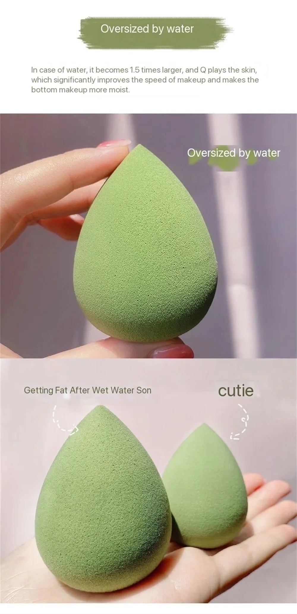 4PCS Makeup Sponge Blender Skønhed æg Kosmetiske Puff Soft Foundation & Powder Svampe til kvinder, Professionelle Skønhedsværktøjer