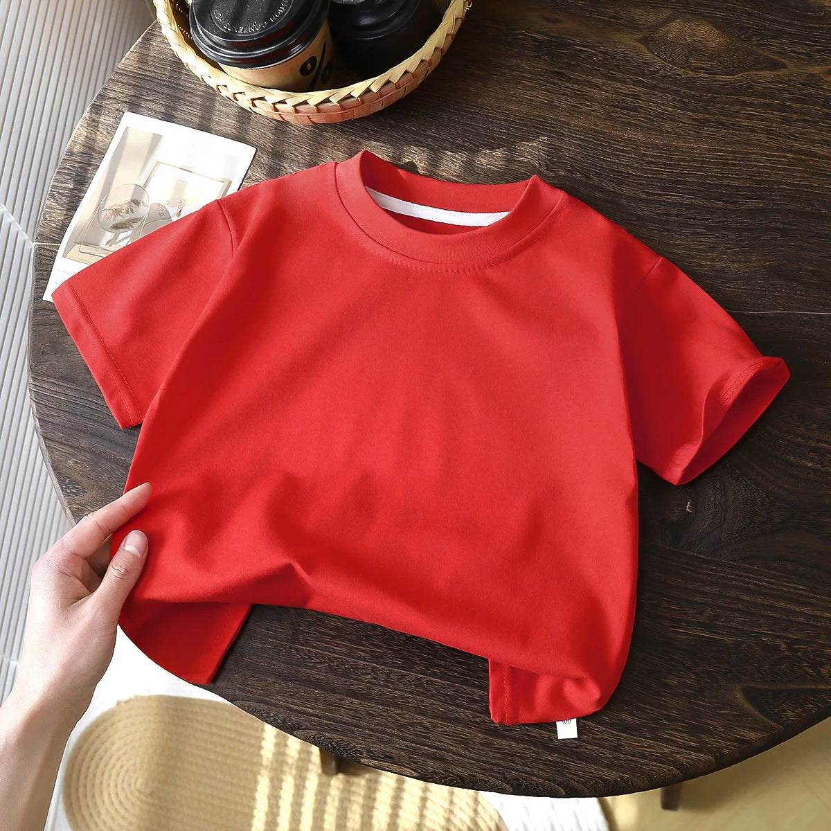 2-10Y Children!Ren bomuld korte ærme Pullover T-shirt ! Baby drenge & piger Sommertoppene