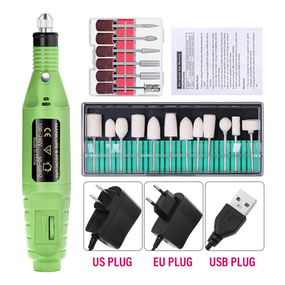 Portable Professional Electric Nail Drill Machine – Manicure & Pedicure Drill Set for Home and Salon Use