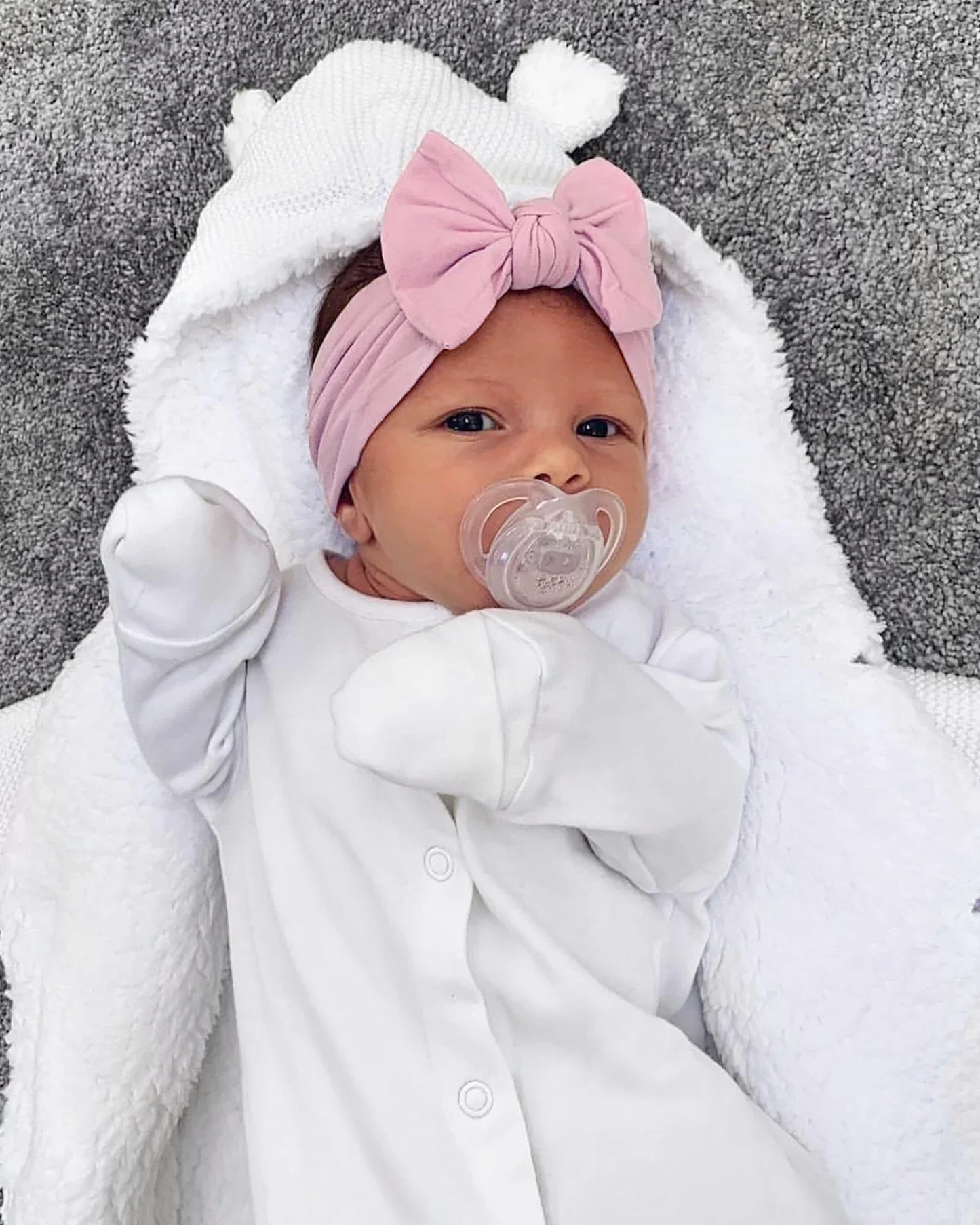 1Pc Baby Nylon hovedtørklæde Håndlavet Blomst Hovedbøjle til Nyfødte piger, Spædbørn Elastisk Hår turban