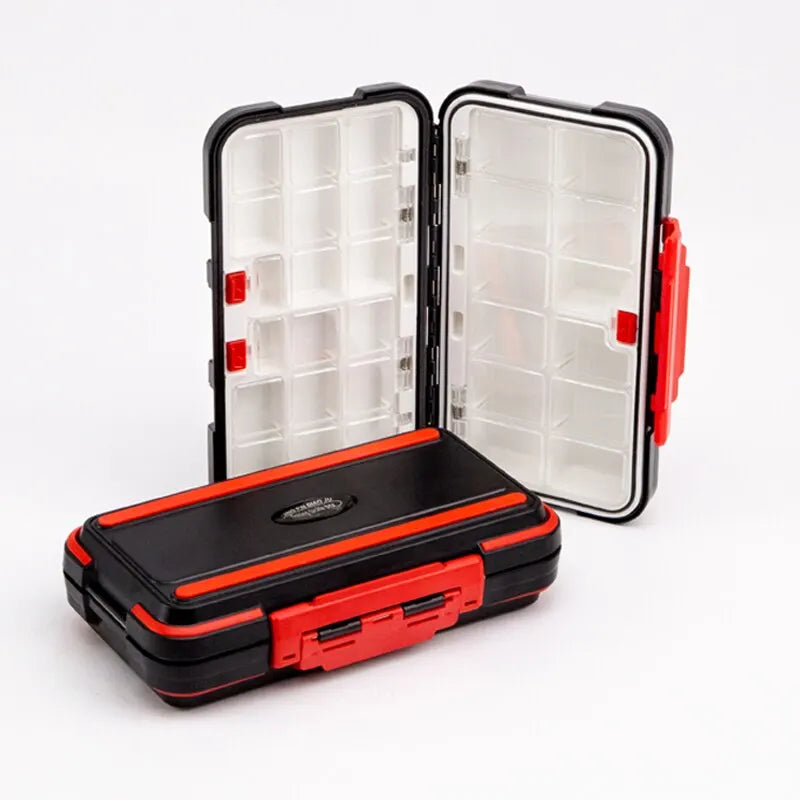 Premium vandtæt dobbeltsidet fiskeri Tackle boksen Multifunktionelle Bait & Tool Organizer