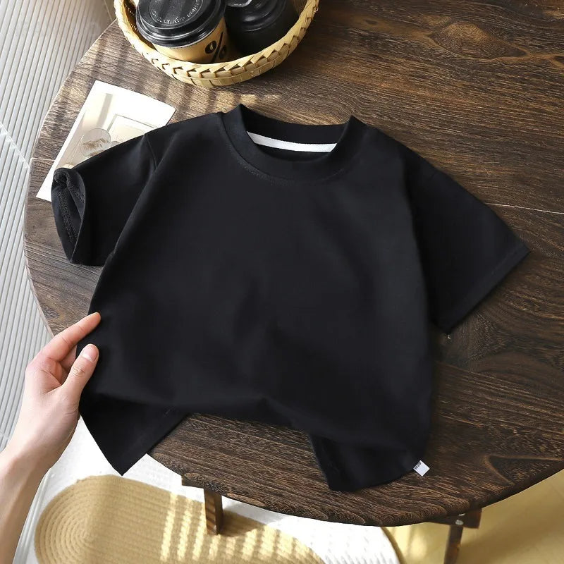 2-10Y Children!Ren bomuld korte ærme Pullover T-shirt ! Baby drenge & piger Sommertoppene