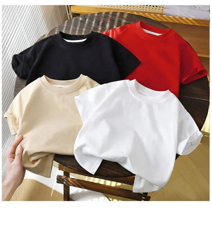 2-10Y Children!Ren bomuld korte ærme Pullover T-shirt ! Baby drenge & piger Sommertoppene