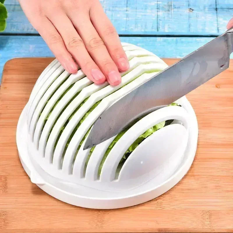Vegetabilsk Salat Chopper Skål Multifunktionelle Frugt & Vegetabilsk Cutter, Slicer, og Strainer til Køkken