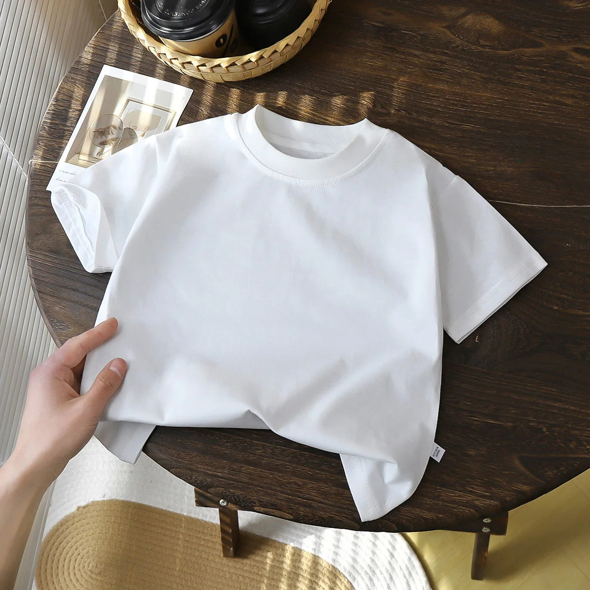 2-10Y Children!Ren bomuld korte ærme Pullover T-shirt ! Baby drenge & piger Sommertoppene