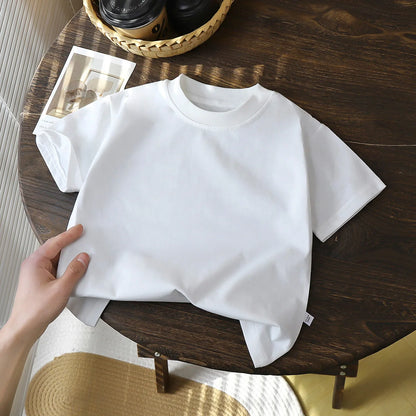 2-10Y Children!Ren bomuld korte ærme Pullover T-shirt ! Baby drenge & piger Sommertoppene