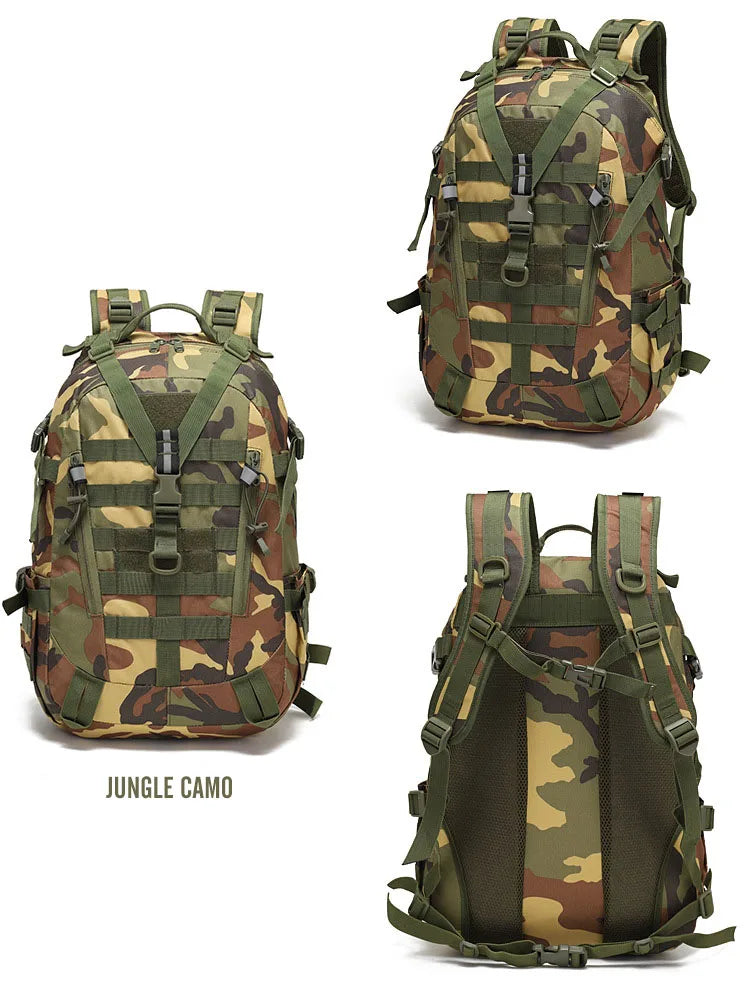 40L Taktisk reflekterende rygsæk ! Militære Molle Udendørs Rucksack ! Vandreture, Camping, Jagt & Rejsetaske