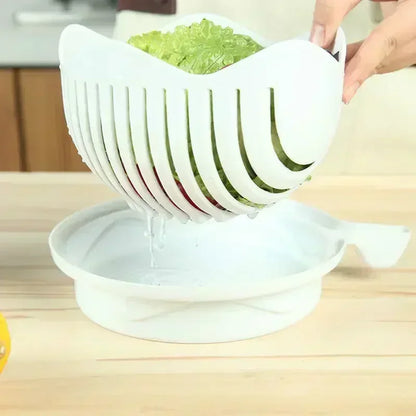 Vegetabilsk Salat Chopper Skål Multifunktionelle Frugt & Vegetabilsk Cutter, Slicer, og Strainer til Køkken