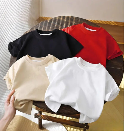 2-10Y Children!Ren bomuld korte ærme Pullover T-shirt ! Baby drenge & piger Sommertoppene