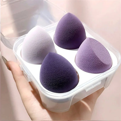 4PCS Makeup Sponge Blender Skønhed æg Kosmetiske Puff Soft Foundation & Powder Svampe til kvinder, Professionelle Skønhedsværktøjer