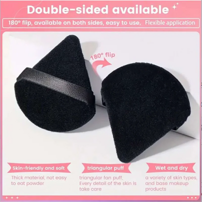 10-Piece Triangle Powder Puff Set – Wet & Dry Cosmetic Sponges for Loose Powder & Foundation